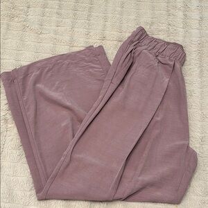 Free People Nothin to Say wide leg pant mauve pleated trousersr